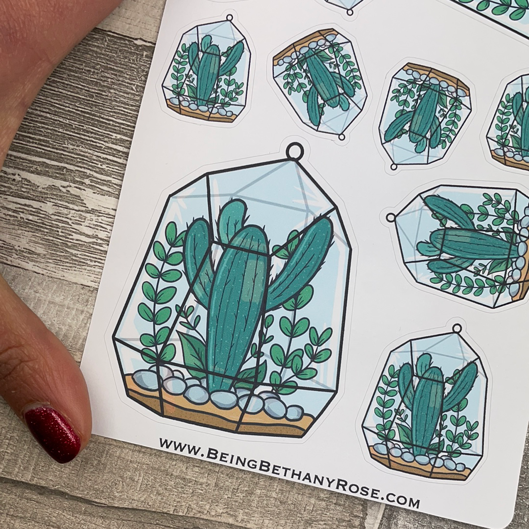 Cactus Terrarium Stickers (DPD2099)