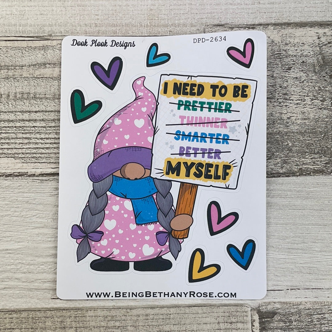 Motivational Quote "Be Myself" stickers (DPD2634)