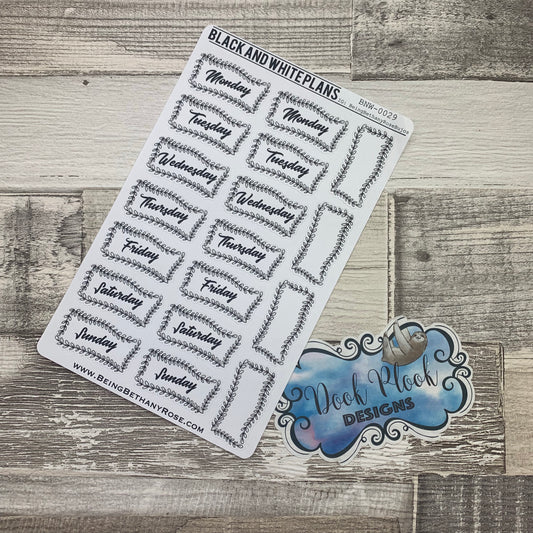 Vine Box Date cover stickers (BNWP0029)