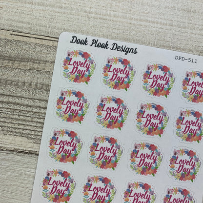 Lovely day phrase stickers  (DPD511)