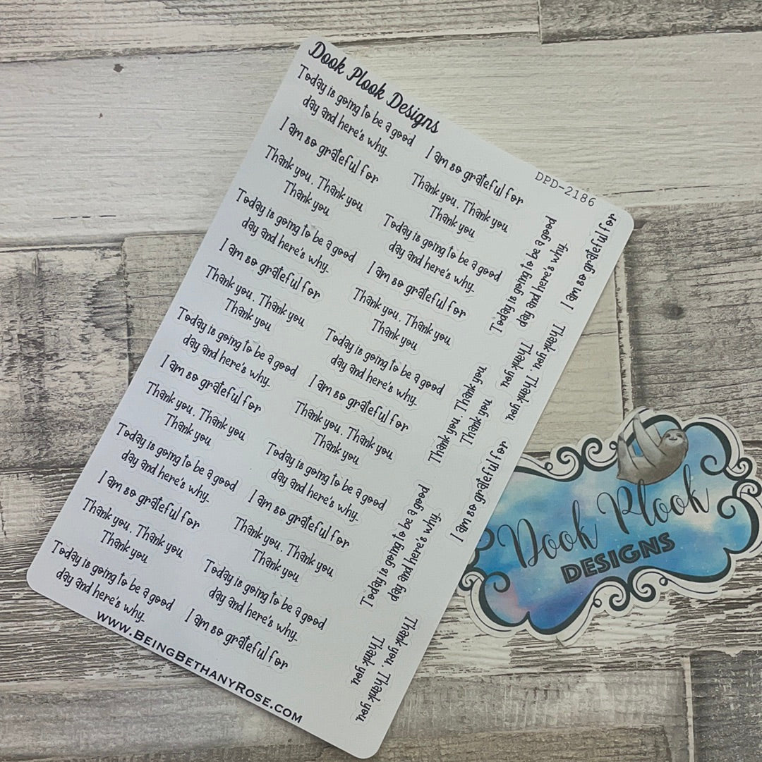 Practice Gratitude quote stickers (DPD2186)