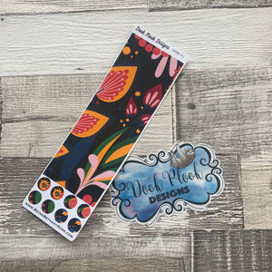 Passion Planner Hour Cover up / Washi strip stickers Bold Print Flowers (DPDW-41)