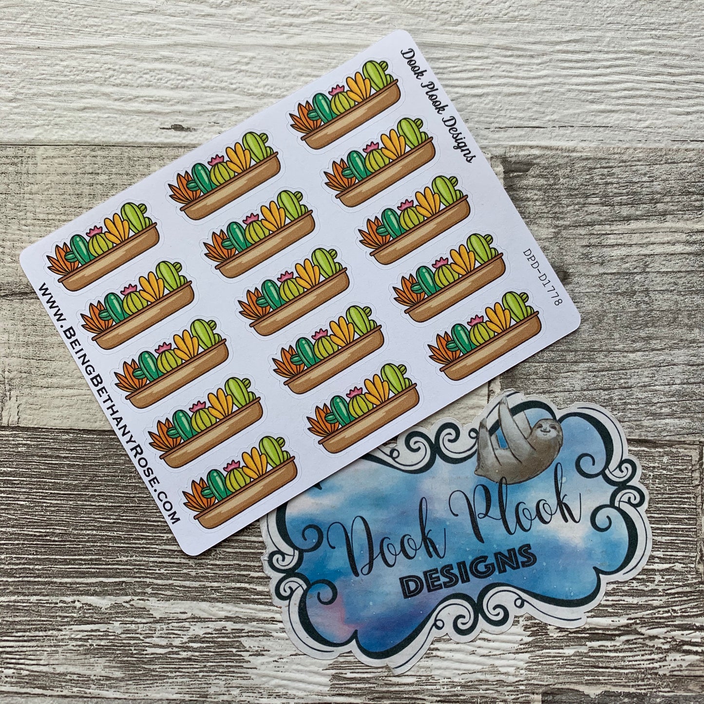 Cacti tray stickers (DPD1778)