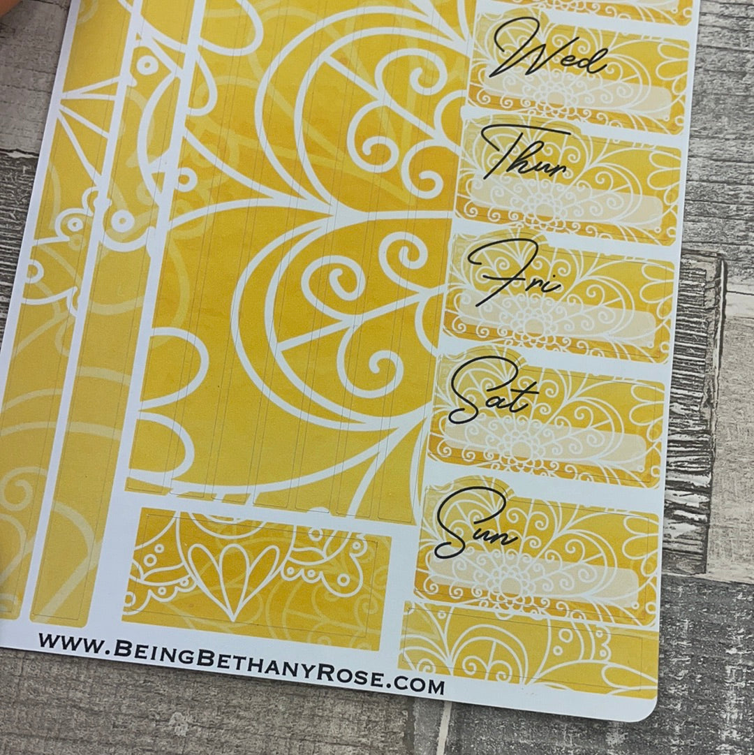 One sheet week medium passion planner stickers - Mellow Yellow (DPD2207)