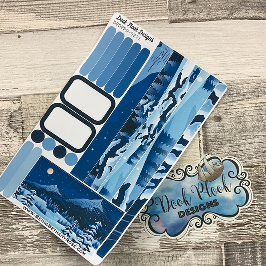 (0271) Passion Planner Daily stickers - Blue Mountain