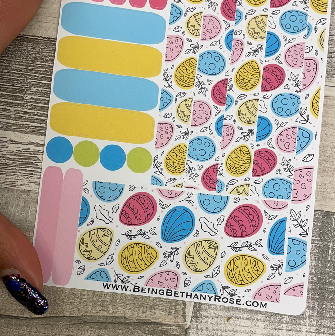 (0363) Passion Planner Daily stickers - Bold Easter Eggs