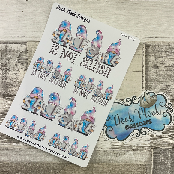 Self care is not selfish Gonk Stickers (DPD2092)