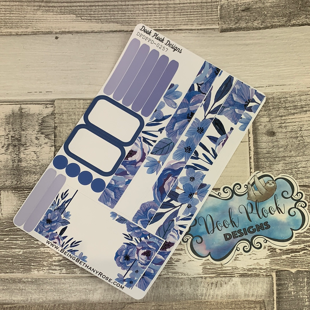 (0257) Passion Planner Daily stickers - Purple Bloom