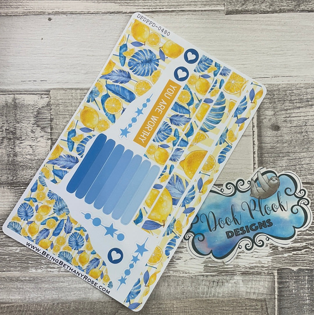 (0480) Passion Planner Daily Wave stickers - Make Lemonade