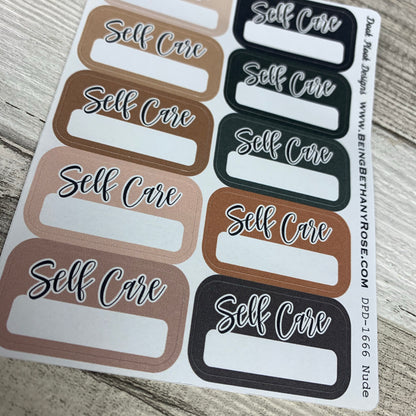 Selfcare boxes stickers Nude colour (DPD1666)