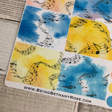 Music box stickers for Erin Condren (DPD452)