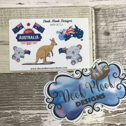 Australia Day stickers - Small Sampler Size (A711)