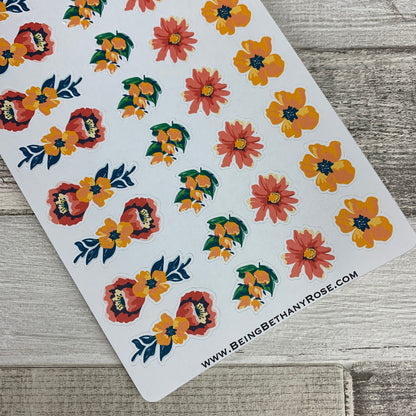 Tropic flower decoration stickers  (DPD1688)