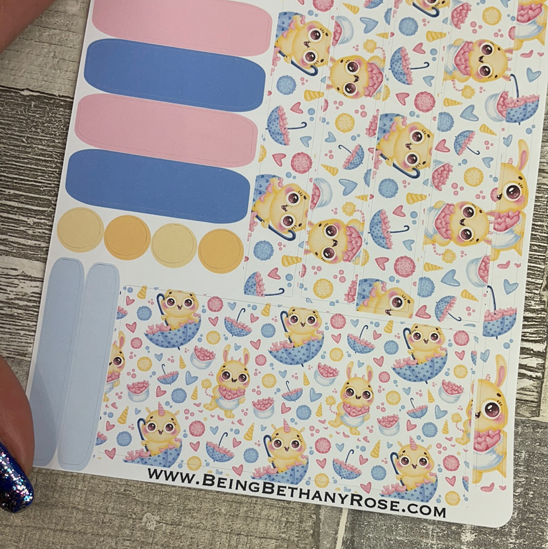 (0324) Passion Planner Daily stickers - Cutiecorn