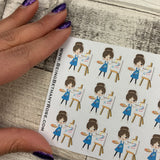 White Woman - Art / Painting Stickers (DPD1437)