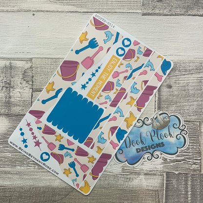 (0514) Passion Planner Daily Wave stickers - Bucket and Spade