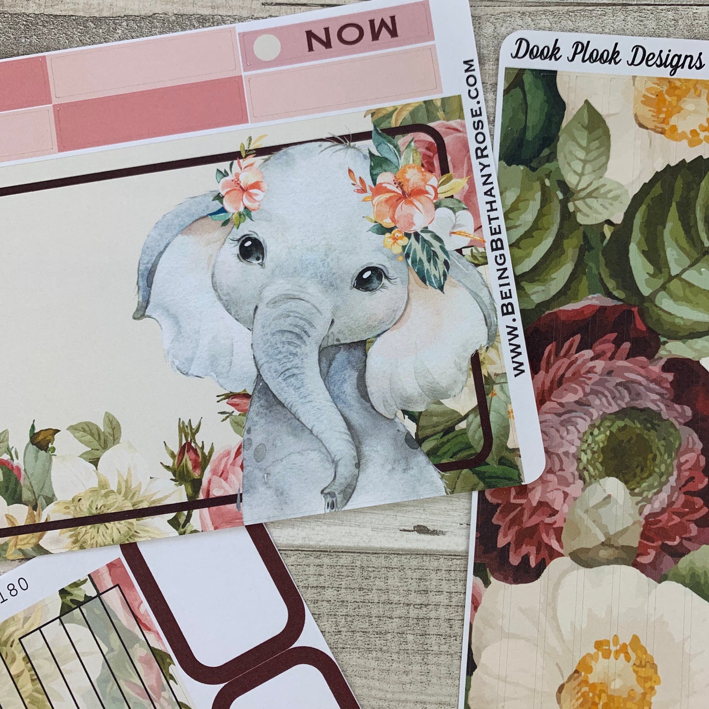 Elephant Watercolour Passion Planner Week Kit (DPD1807)