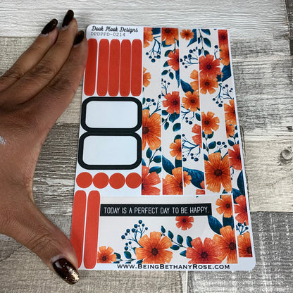 (0222) Passion Planner Daily stickers - Bold Poppy