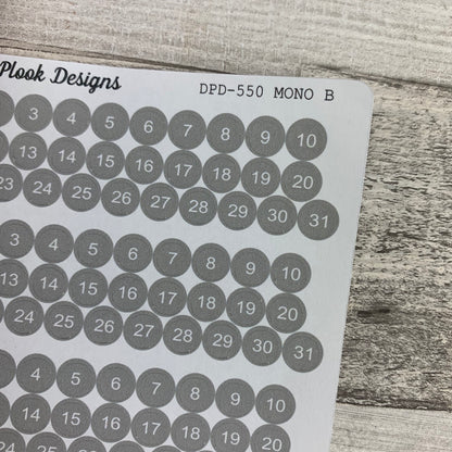 Quarter inch date dot stickers (DPD550)