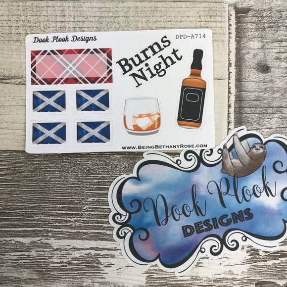 Burns Night stickers - Small Sampler Size (A714)