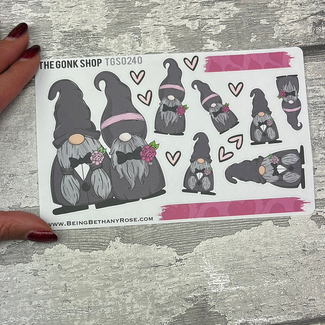 Gregor and Cullen Gay Wedding Gonk Stickers (TGS0240)