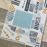 (0563) Passion Planner Daily Wave stickers - Crossed Lines