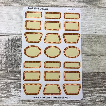 Light Box Marquee Tab stickers (DPD984)