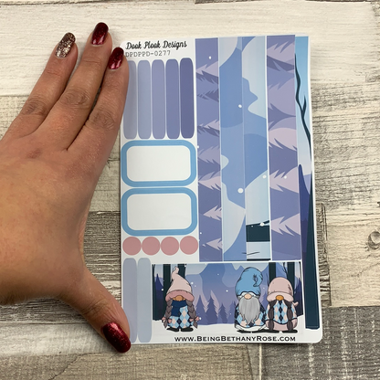 (0277) Passion Planner Daily stickers - Argyle Blue Gonk