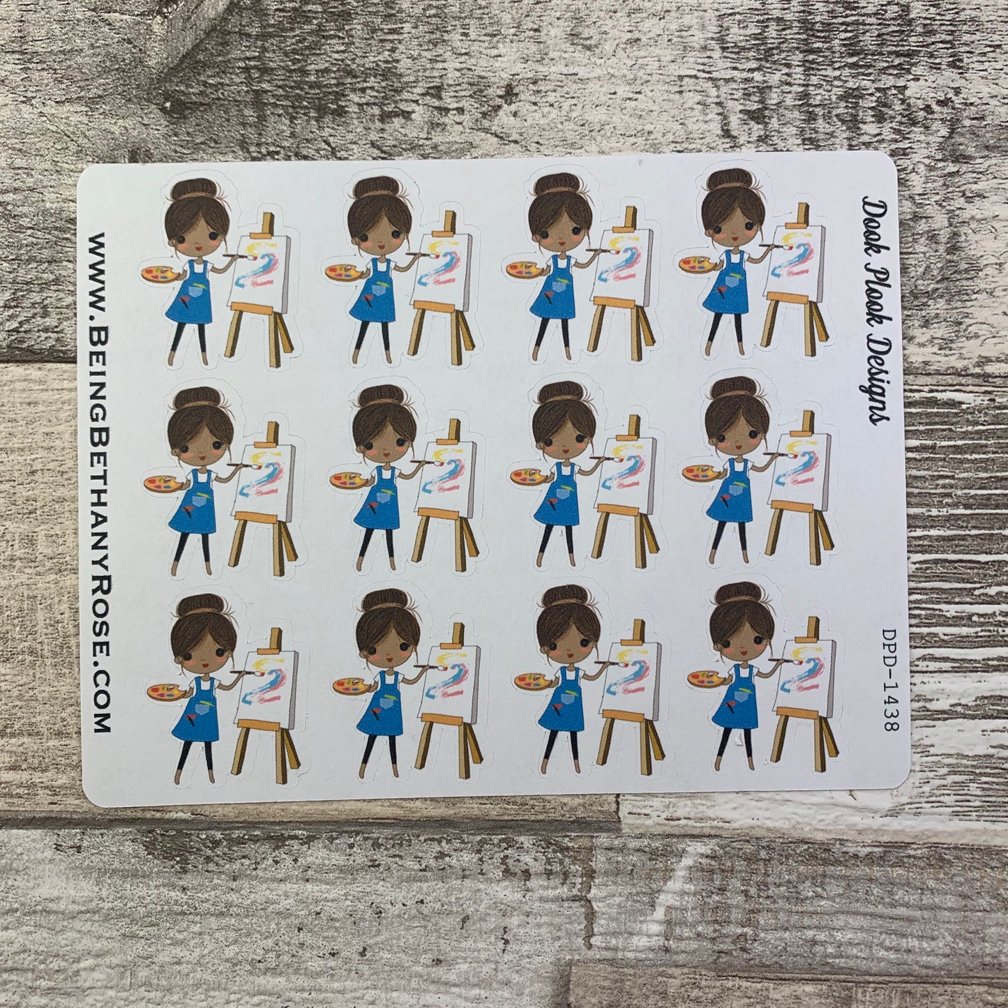 Black Woman - Art / Painting Stickers (DPD1438)