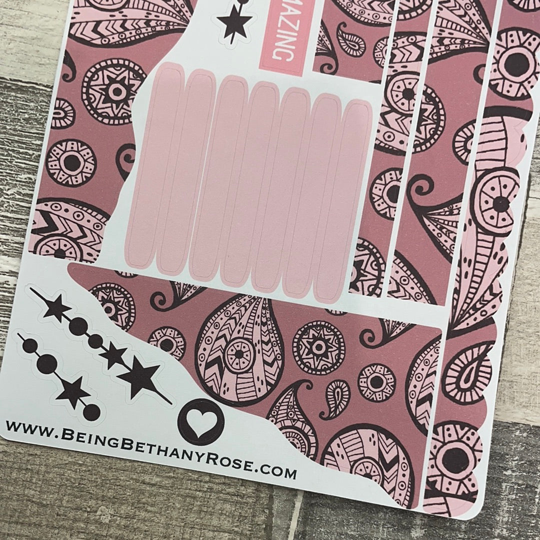 (0624) Passion Planner Daily Wave stickers - Mila Paisley