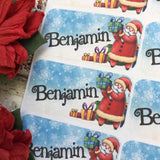 Personalised kids / adults Christmas Present Labels. (43 Santa)