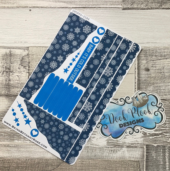 (0586) Passion Planner Daily Wave stickers - Snowflake