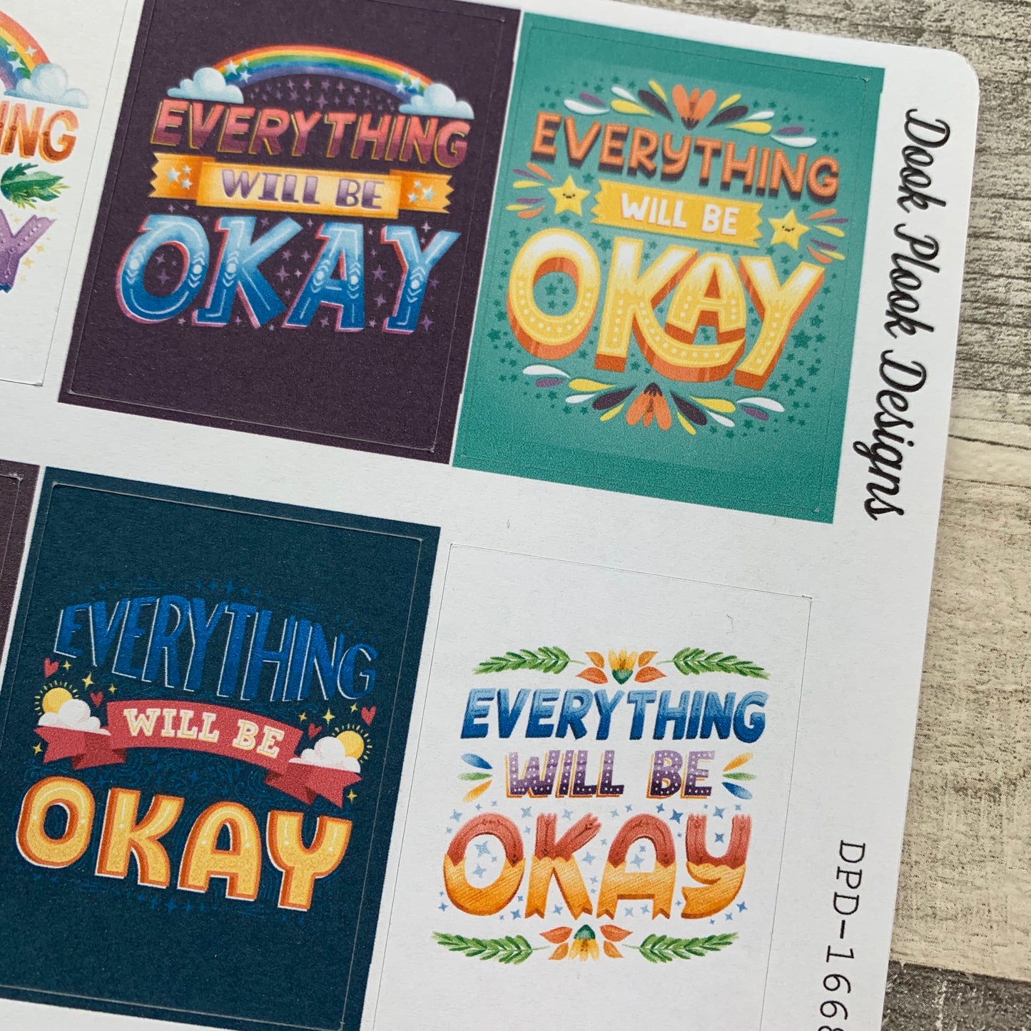 Everything will be ok full box stickers for Erin Condren (DPD1668)