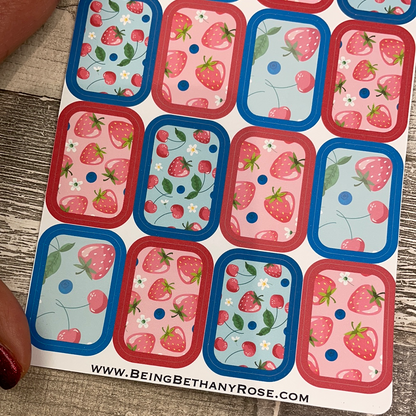 Berry Nice half box stickers (DPD2107)