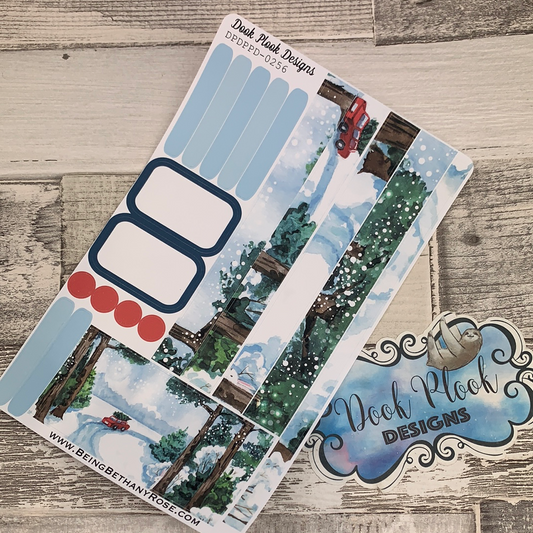 (0256) Passion Planner Daily stickers - Snowy Road