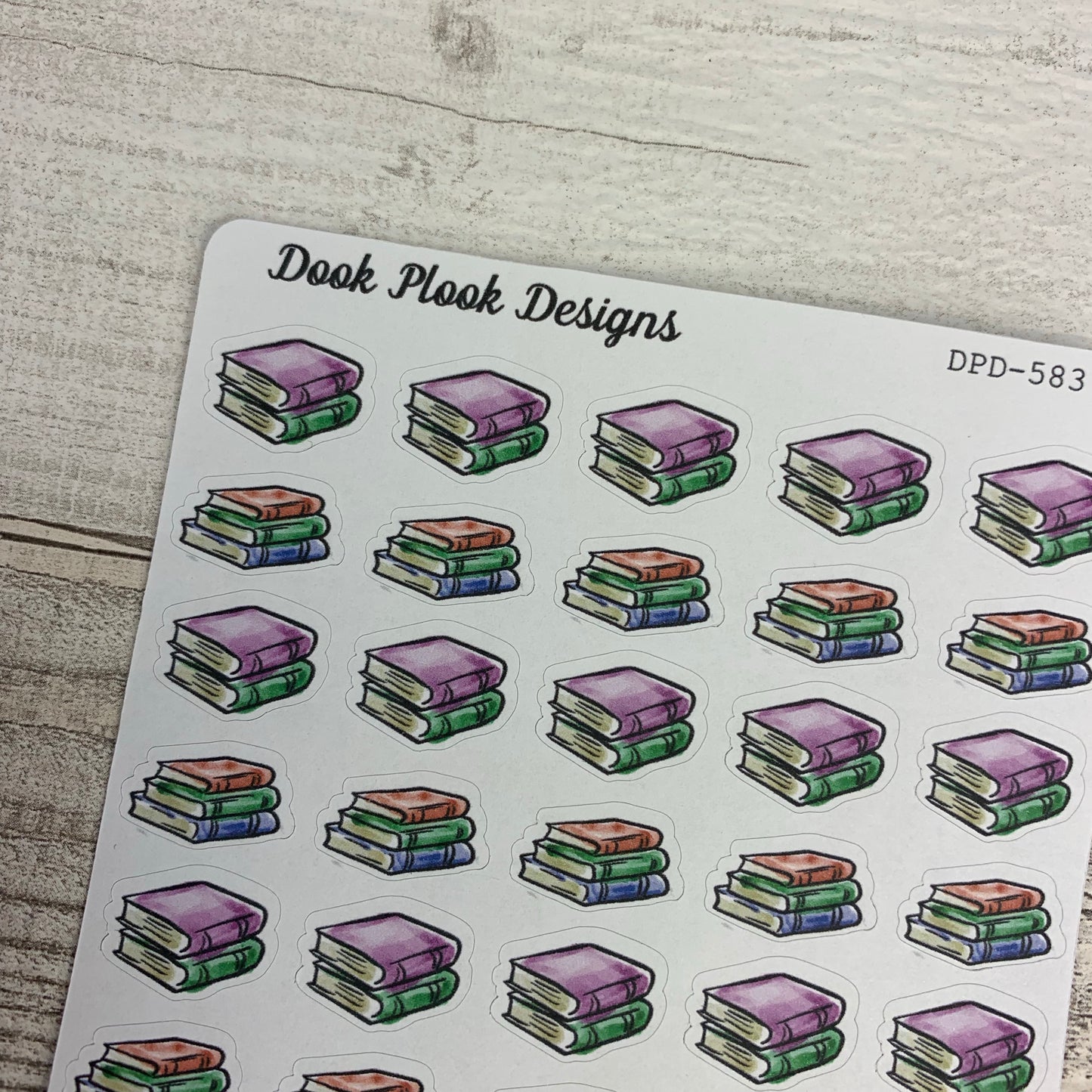 Watercolour Reading Book stickers (DPD583)