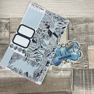 (0114) Passion Planner Daily stickers - Blue Leaf Lines