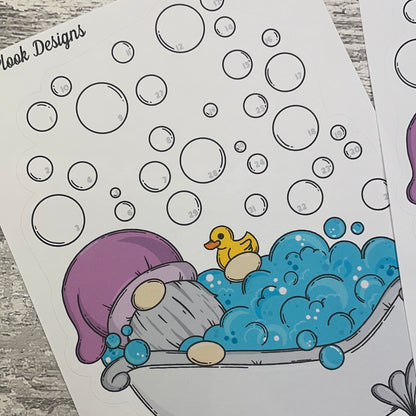 Bullet Journal Style bath / self care monthly tracker sticker (DPD2888)