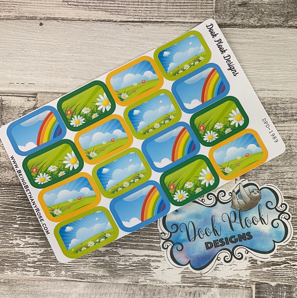 Rainbow Garden half box stickers (DPD1989)