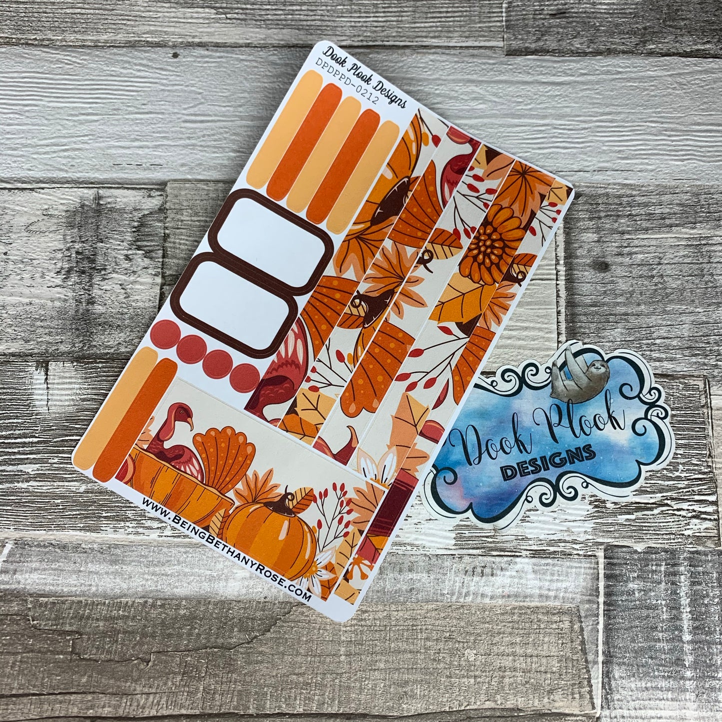 (0219) Passion Planner Daily stickers - Thanksgiving