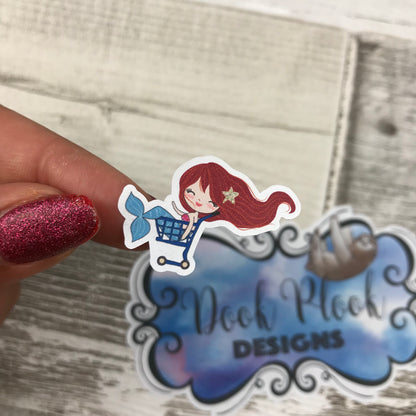 Mermaid trolley / shopping stickers (DPD1211)