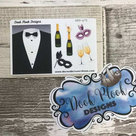 Black Tie Event / Ball stickers - Small Sampler Size (A75)