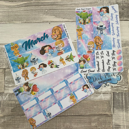 May the Force Birthday Monthly View Kit (can change month) for the Erin Condren Planners