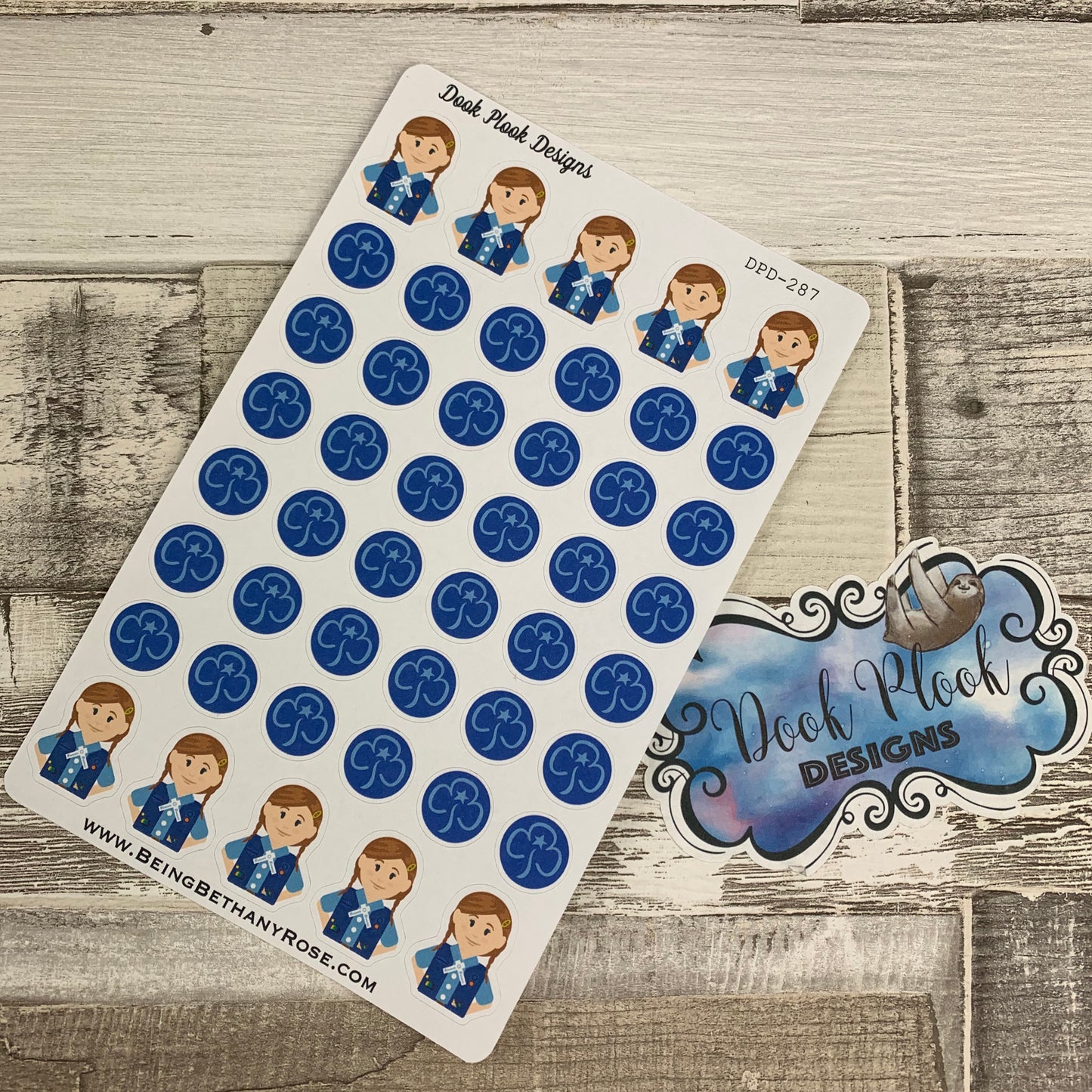 Girl Guide stickers for Erin Condren, Plum Paper, Filofax, Kikki K (DPD287)