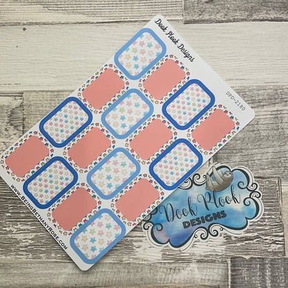 Colourful Stars half box stickers (DPD2180)