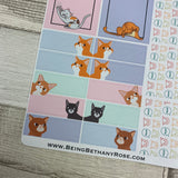 Cat week sticker set for Erin Condren Horizontal (DPD850)