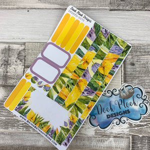 (0070) Passion Planner Daily stickers - Yellow Leaf