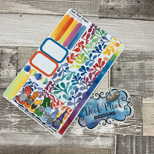 (0022) Passion Planner Daily stickers - Rainbow Gonk