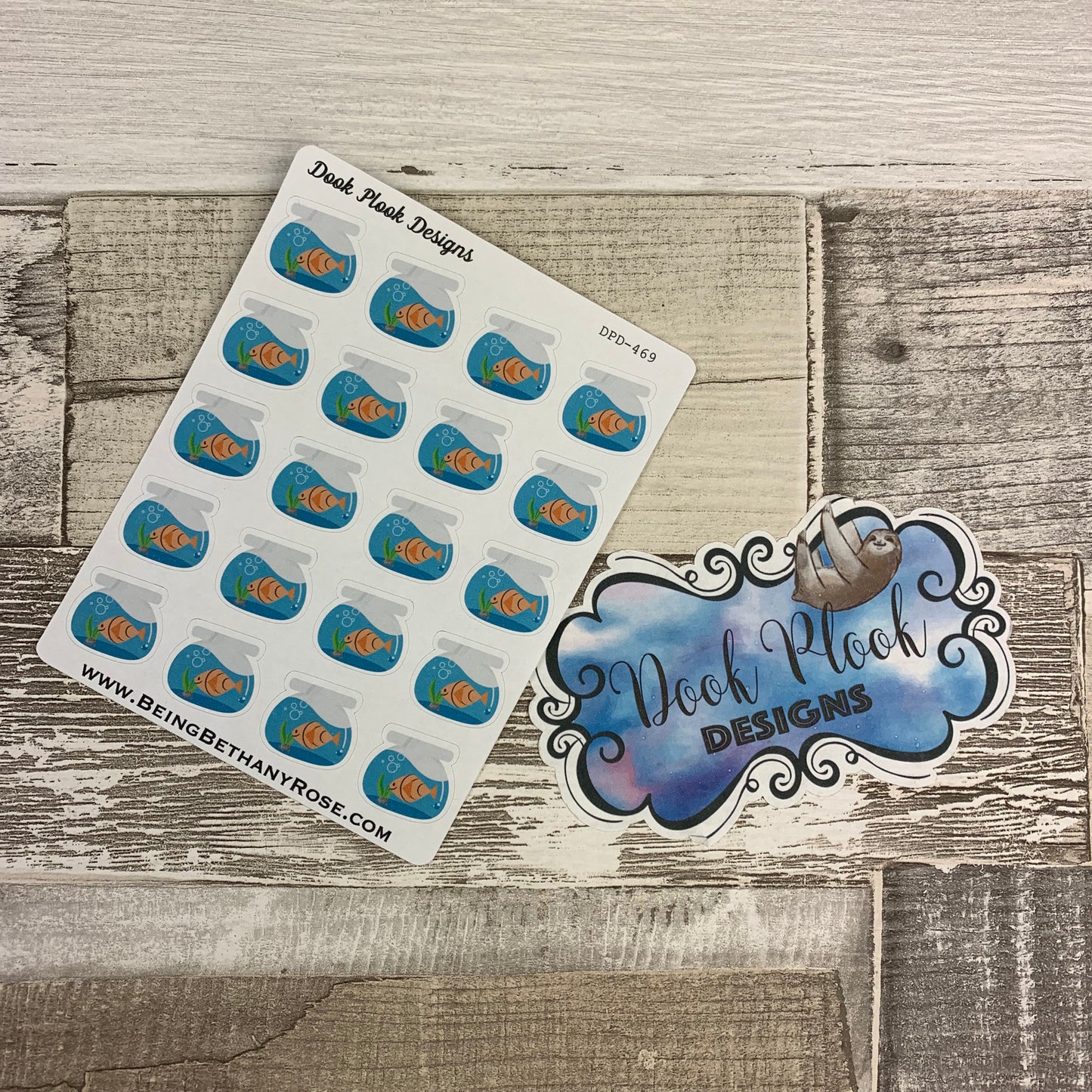 Fish bowl stickers (DPD469)