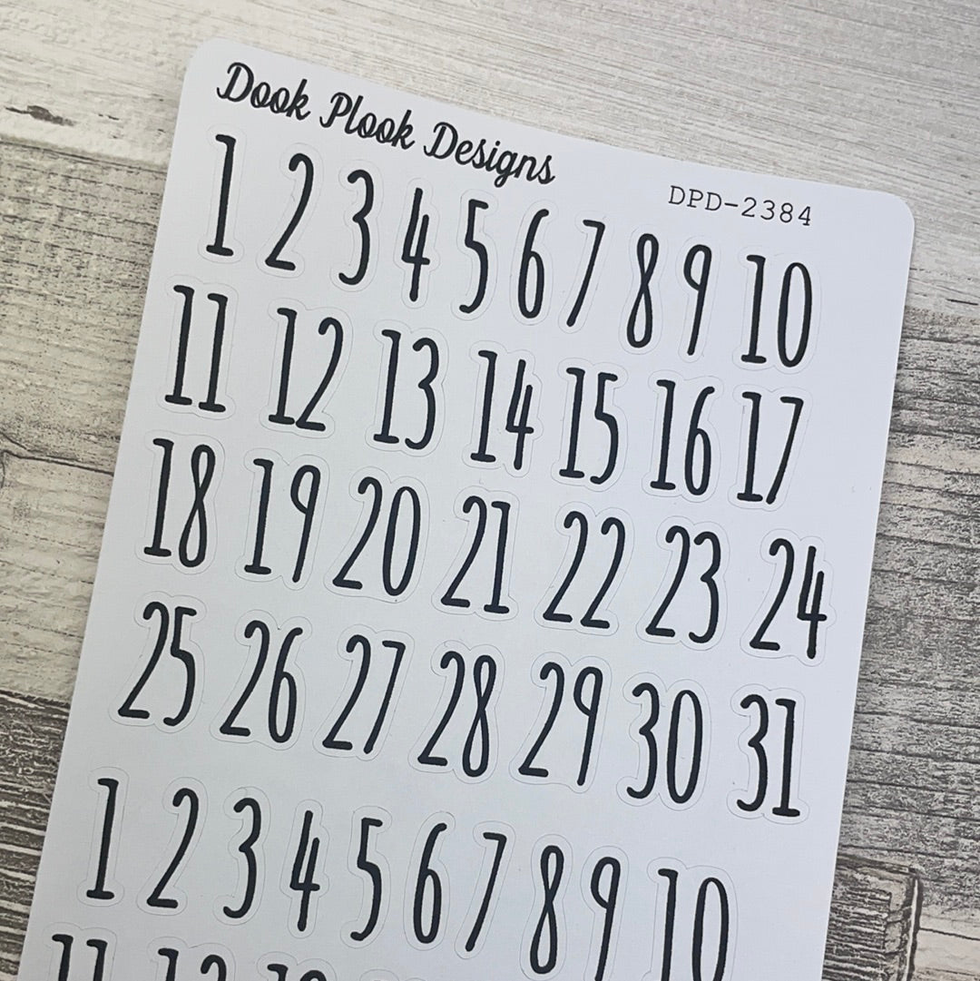 Large Date Number stickers (DPD2384)